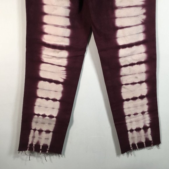 PacSun Tie Dye High Rise Straight Fit Jean, Women's Size 24 - Raspberry - Picture 16 of 16